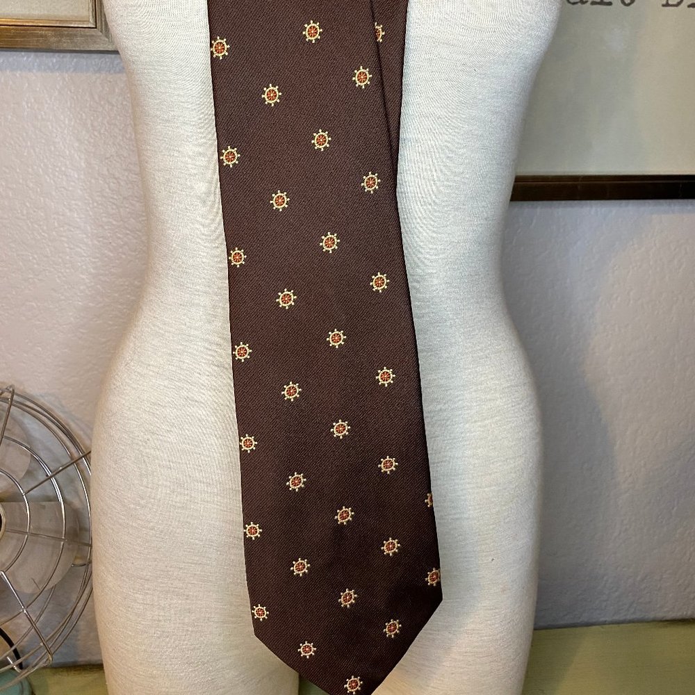 * Vintage Kings Lynn Anchor Style Polyester Tie